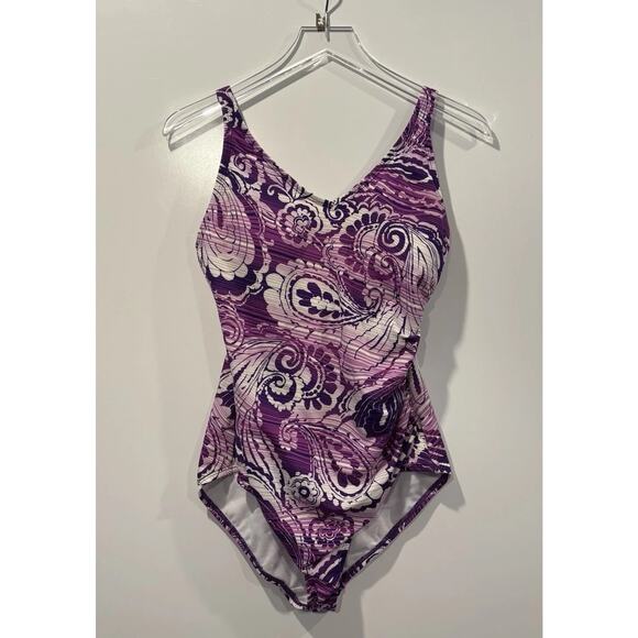 Speedo Womens‎ One Piece Linear Motion Ultraback Swimsuit Size 14 - Picture 1 of 5